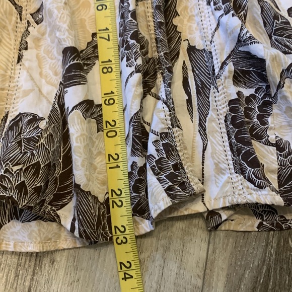 ANN TAYLOR Earth tone Neutral Pleated Midi Skirt Cream Cottagecore Sz 8 - Picture 4 of 14